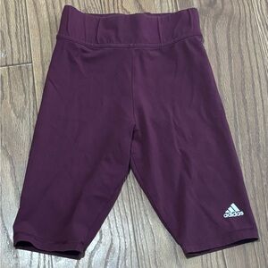adidas Women's Dark Red Bike Shorts